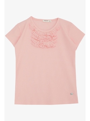 Salmon - 150gr - Girls` T-Shirt - Breeze Girls&Boys