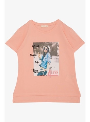 Salmon - 150gr - Girls` T-Shirt - Breeze Girls&Boys