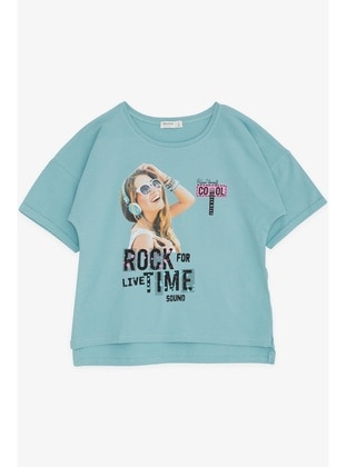 Mint Green - Girls` T-Shirt - Breeze Girls&Boys