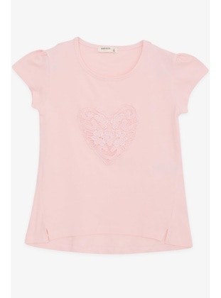 Pink - 150gr - Girls` T-Shirt - Breeze Girls&Boys