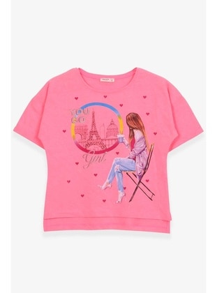 Neon Pink - Girls` T-Shirt - Breeze Girls&Boys