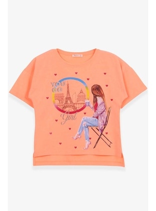 Neon Orange - Girls` T-Shirt - Breeze Girls&Boys