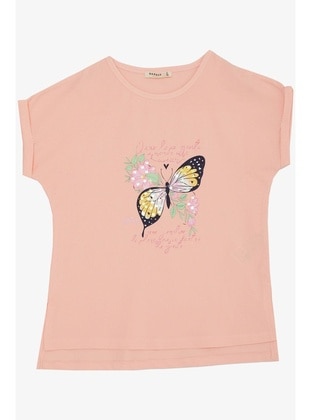 Pink - 150gr - Girls` T-Shirt - Breeze Girls&Boys