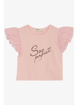 Pink - 150gr - Girls` T-Shirt - Breeze Girls&Boys