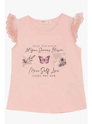 Pink - 150gr - Girls` T-Shirt - Breeze Girls&Boys