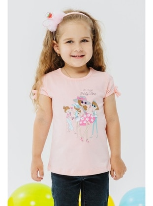 Pink - 150gr - Girls` T-Shirt - Breeze Girls&Boys