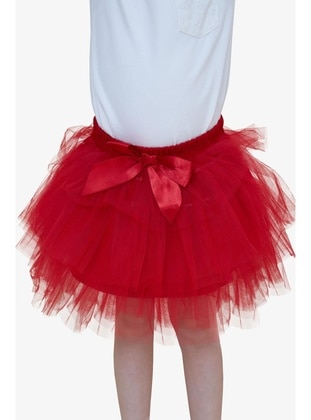 Red - 200gr - Girls` Skirt - Breeze Girls&Boys