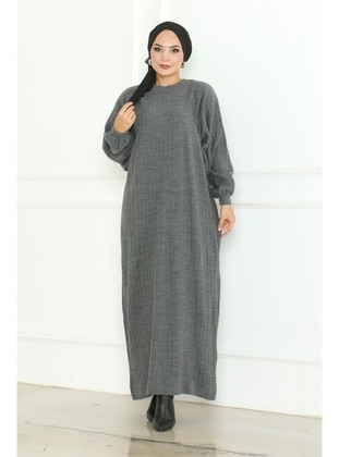 Anthracite - Knit Dresses - Bestenur