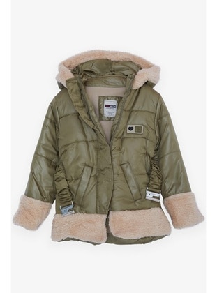 Khaki - 300gr - Girls` Coat - Vivline