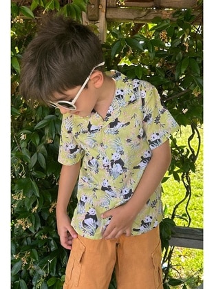 Light Green - 250gr - Boys` Shirt - Breeze Girls&Boys