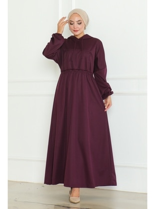 Purple - Modest Dress - Bestenur