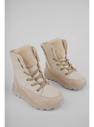 Beige - Boot - Kids Booties - Muggo