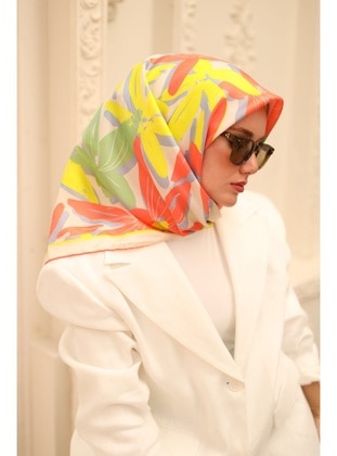 Multi Color - 50ml - 100% Silk Scarf - Silk Home