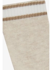 Beige - 100gr - Girls` Socks