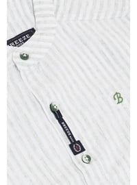 White - 250gr - Boys` Shirt