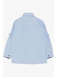 Light Blue - 250gr - Boys` Shirt