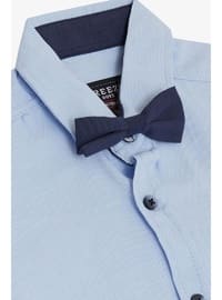 Light Blue - 250gr - Boys` Shirt