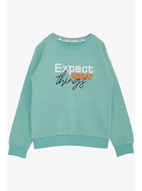 Sea Green - 350gr - Boys` Sweatshirt