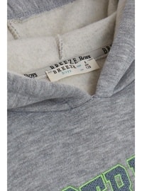 Grey - 350gr - Boys` Sweatshirt