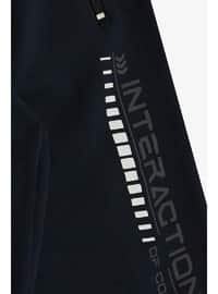 Navy Blue - 350gr - Boys` Sweatpants