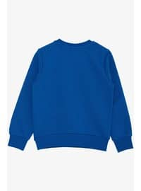 Saxe Blue - 350gr - Boys` Sweatshirt