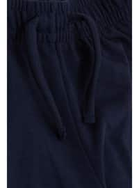 Navy Blue - 350gr - Girls` Sweatpants