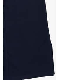 Navy Blue - 350gr - Girls` Sweatpants