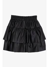 Black - 200gr - Girls` Skirt