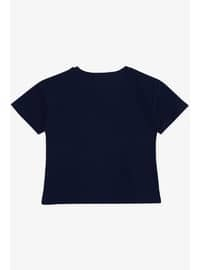 Navy Blue - Girls` T-Shirt