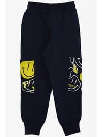 Navy Blue - 350gr - Boys` Sweatpants