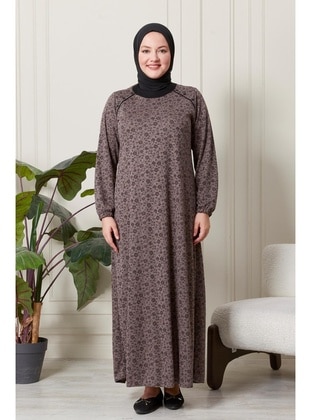 Brown - Modest Dress - Ferace