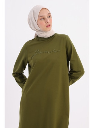 Green - Crew neck - Tunic - ALLDAY