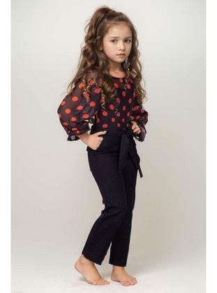 Navy Blue - Girls` Suit - Riccotarz