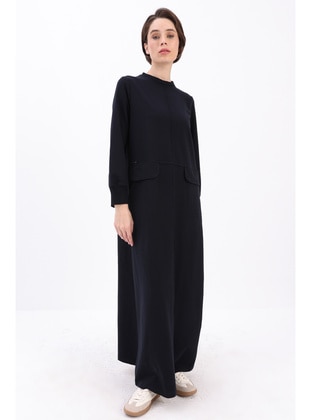 Navy Blue - Modest Dress - ALLDAY