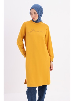 Yellow - Crew neck - Tunic - ALLDAY