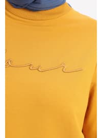 Yellow - Crew neck - Tunic