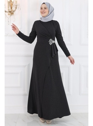 Black - Modest Evening Dress - Amine Hüma