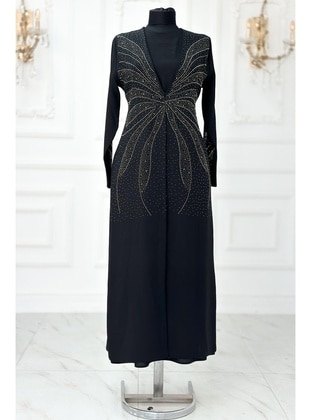 Black - Modest Evening Dress - Amine Hüma