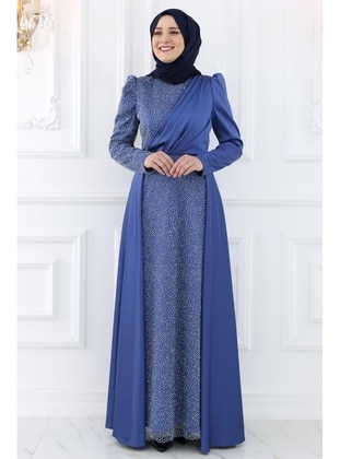 Indigo - Modest Evening Dress - Amine Hüma