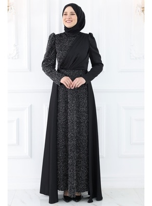 Black - Modest Evening Dress - Amine Hüma