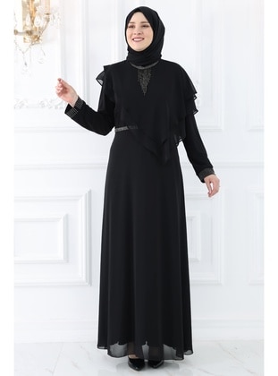 Black - Modest Evening Dress - Amine Hüma