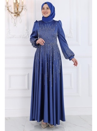 Indigo - Modest Evening Dress - Amine Hüma