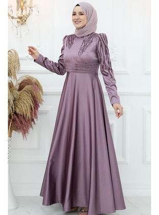 Lilac - Modest Evening Dress - Amine Hüma