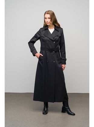 Black - Trench Coat - Olcay