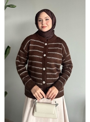 Bitter Chocolate - Knit Cardigan - InStyle