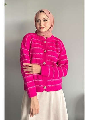 Fuchsia - Knit Cardigan - InStyle