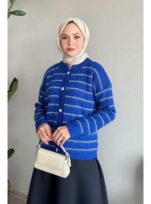 Saxe Blue - Knit Cardigan - InStyle