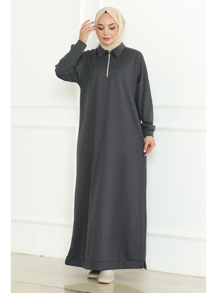 Smoke Color - Modest Dress - Bestenur