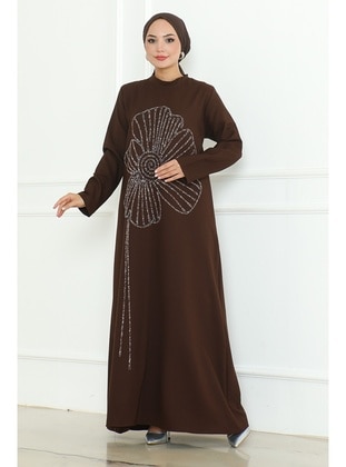 Brown - Evening Dresses - Bestenur