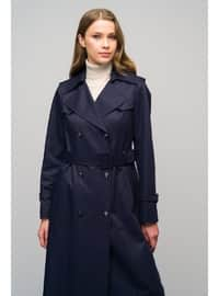 Navy Blue - Trench Coat